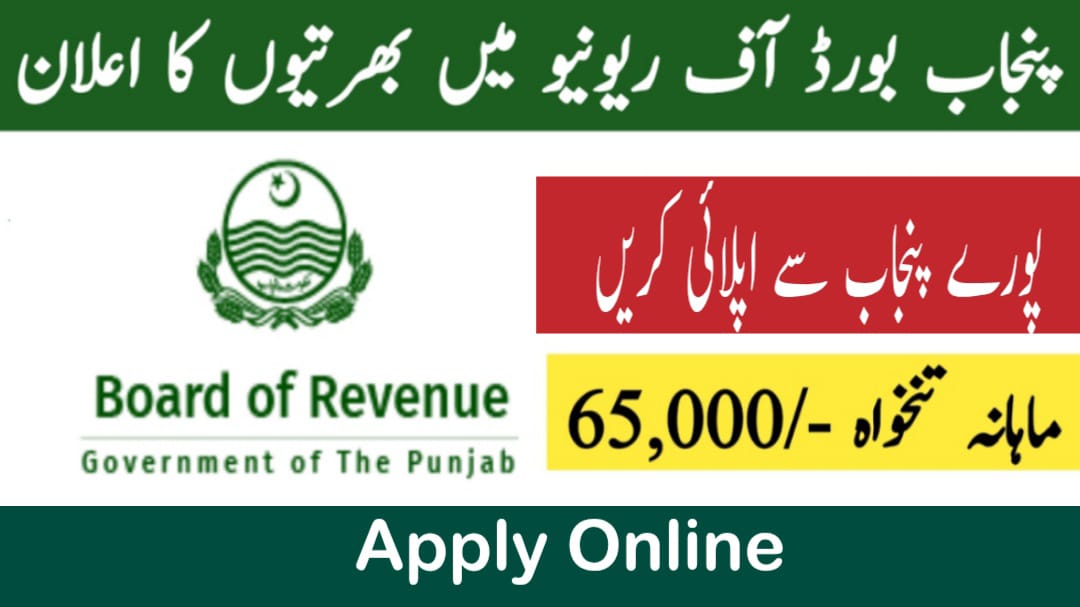 Board of Revenue Government of the Punjab Jobs 2025 Apply Online