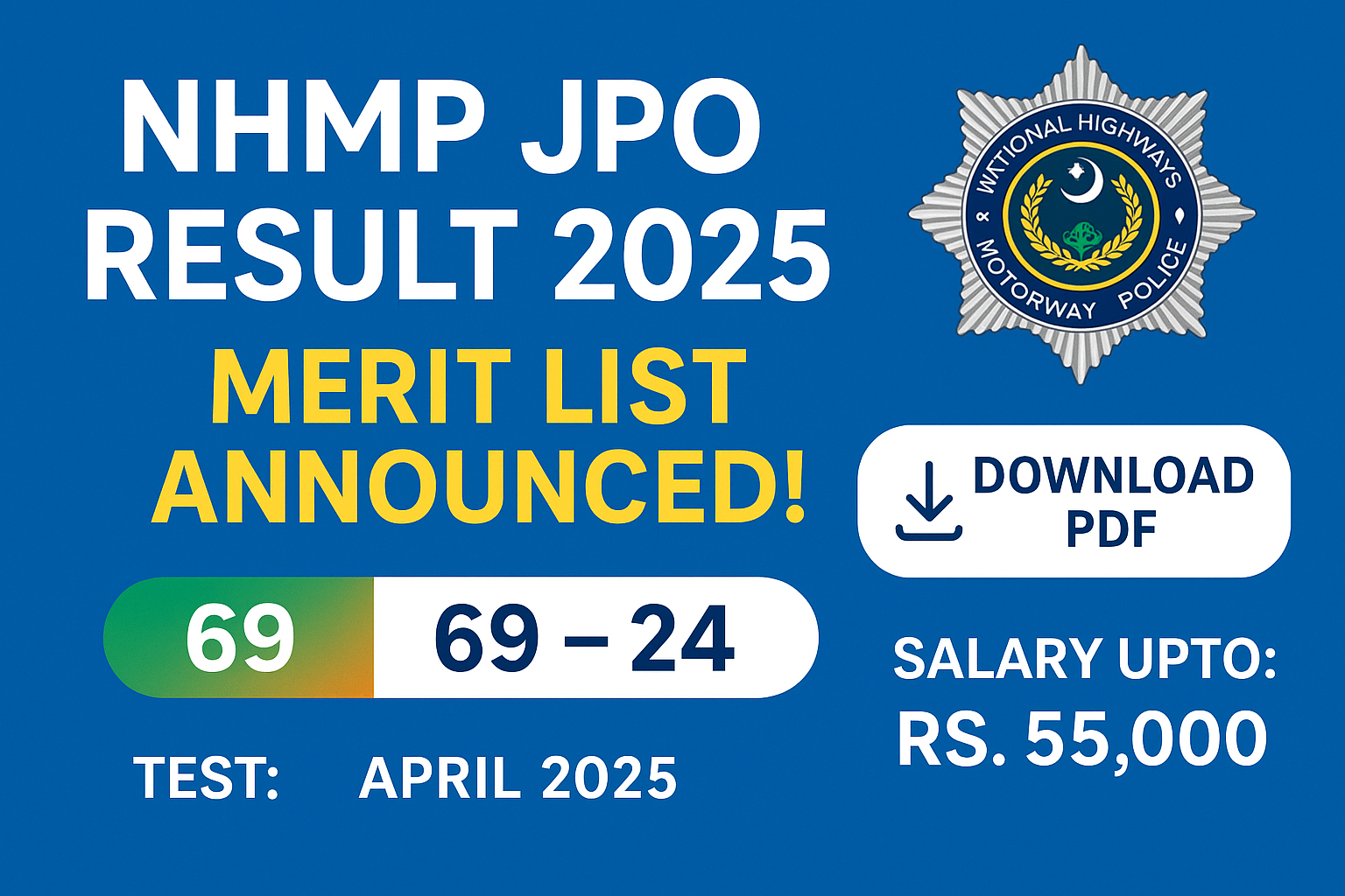 Motorway Police Jobs 2025 – List of Qualified JPO Candidates PDF Download